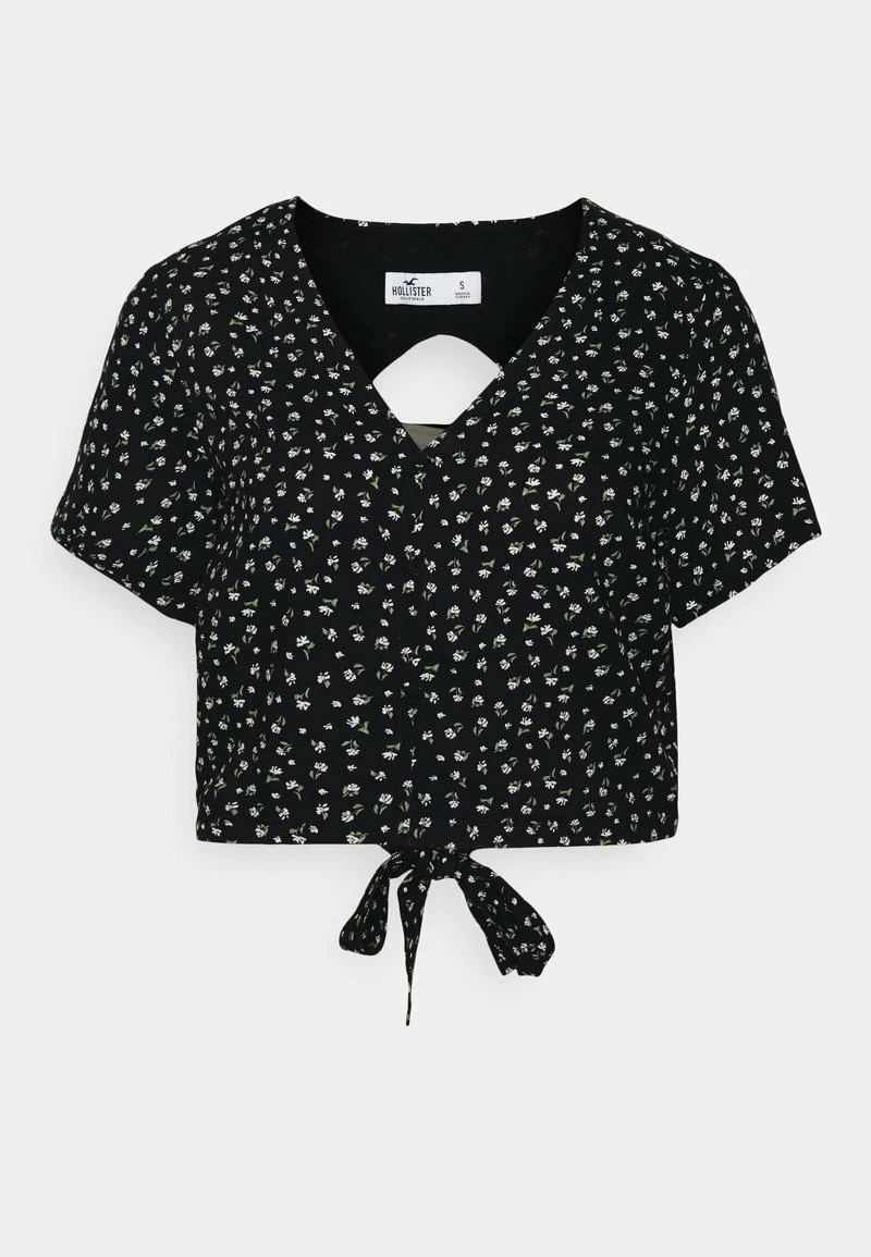 Hollister Co. VNECK - Bluse - Black Ground White Floral | Damen 6 Hollister Co. VNECK - Bluse - Black Ground White Floral | Damen – Bild 4