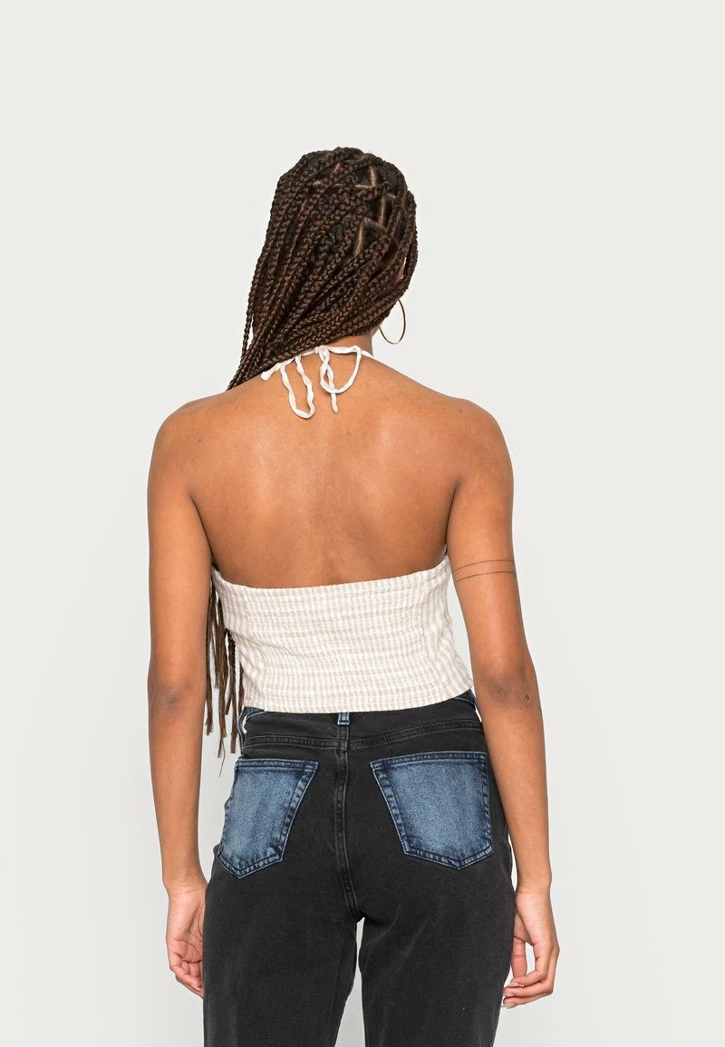 Hollister Co. BARE HALTER - Top - Tan Gingham | Damen 5 Hollister Co. BARE HALTER - Top - Tan Gingham | Damen – Bild 3