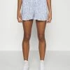 Hollister Co. CHAIN RUFFLE HEM - Shorts - White/blue | Damen -Hollister Co Verkäufe 2022 4a1cd5e8c1a34628ad917702bd7b309c