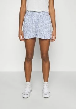 Hollister Co. CHAIN RUFFLE HEM - Shorts - White/blue | Damen