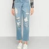 Hollister Co. CURVY VINT - Jeans Straight Leg - Blue Denim | Damen -Hollister Co Verkäufe 2022 4ab823d665024970a4da360fc5d638e5