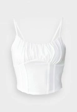 Hollister Co. BARE RUCHED BUST SEAMED WAIST - Top - Bright White | Damen -Hollister Co Verkäufe 2022 4bfefbb799ee40fc8db08bab6c49f1b6