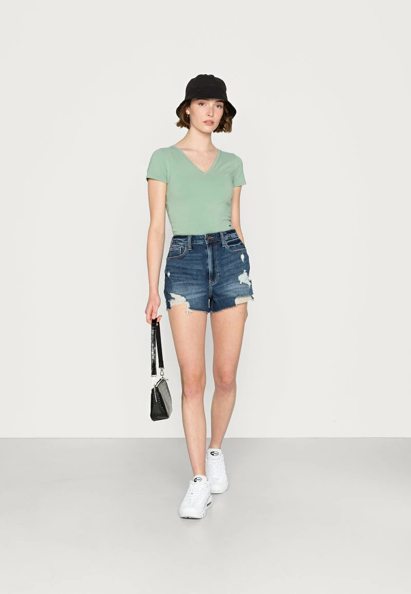 Hollister Co. UHR MOM DARK RAW - Jeans Shorts - Dark Dest | Damen 4 Hollister Co. UHR MOM DARK RAW - Jeans Shorts - Dark Dest | Damen – Bild 2