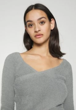 Hollister Co. COSZY WRAP SWEATER - Strickpullover - Grey | Damen -Hollister Co Verkäufe 2022 4e6ed83a257b4dc683870f8ab12c9961