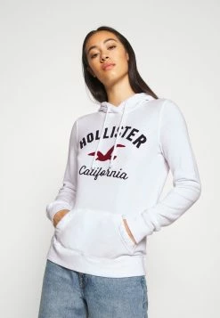 Hollister Co. TERRY TECH CORE - Kapuzenpullover - White | Damen -Hollister Co Verkäufe 2022 5045cb9ce5234b608481e5568de1c49c