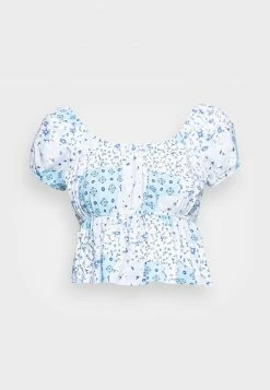 Hollister Co. TIE FRONT BABYDOLL - Bluse - Blue/white | Damen -Hollister Co Verkäufe 2022 52f0de1e135b4fa1ada8929049edaec7