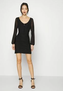 Hollister Co. RUCHED SHORT DRESS - Freizeitkleid - Black | Damen