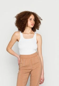 Hollister Co. BARE SEAMLESS SQUARE NECK TANK - Top - Bright White | Damen