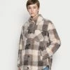 Hollister Co. SHERPA PLAID SHACKET - Übergangsjacke - Grey Plaid | Damen