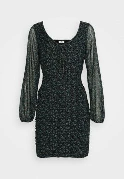 Hollister Co. RUCHED SHORT DRESS - Freizeitkleid - Black | Damen -Hollister Co Verkäufe 2022 5a074b18a6a44e81abacfccb3e8142b5