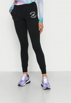Hollister Co. LOGO FLEGGING - Jogginghose - Black Down The Leg | Damen