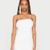 Hollister Co. GRAD BARE RUCHED DRESS - Freizeitkleid - Pretty White Texture | Damen -Hollister Co Verkäufe 2022 5ae6fc63fbd74270a04f42ebe27c90ce