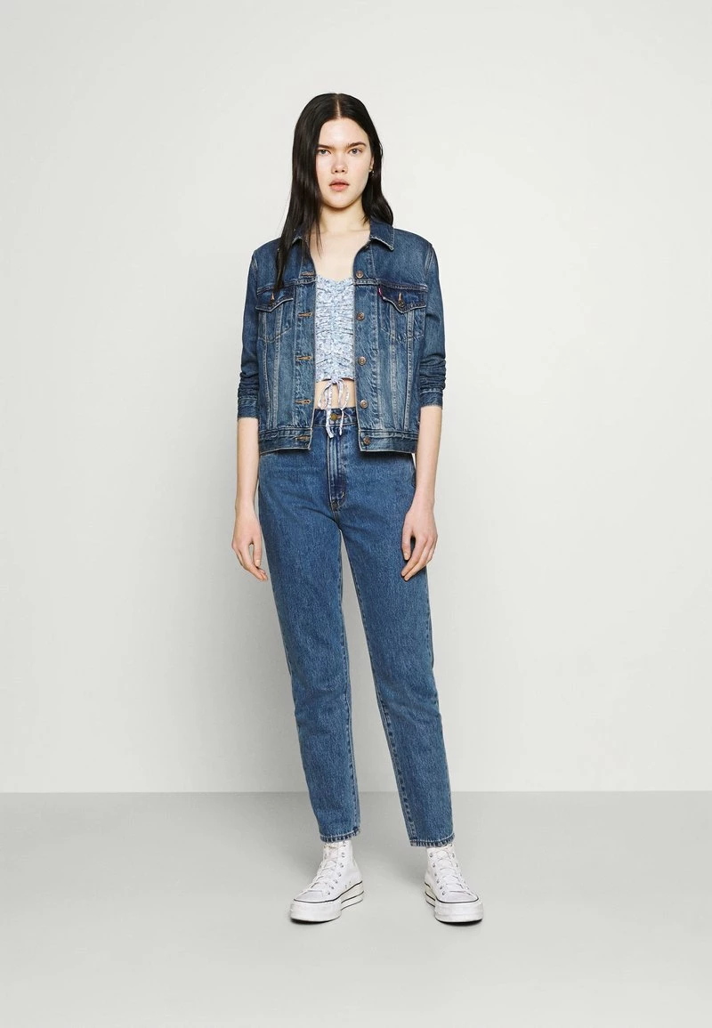 Hollister Co. CINCH TIE - T-Shirt Print - White/blue | Damen 4 Hollister Co. CINCH TIE - T-Shirt Print - White/blue | Damen – Bild 2