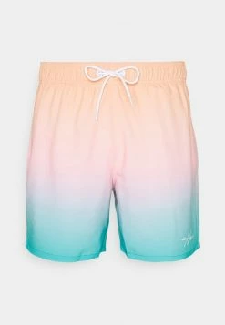 Hollister Co. TEST OMBRE GUARD - Badeshorts - Orange/pink/turquoise | Herren
