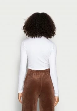 Hollister Co. CROP MOCK - Langarmshirt - White With Argle | Damen -Hollister Co Verkäufe 2022 5c09f61815e74882a11c00ea55be5b4a