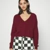 Hollister Co. FABBA V NECK - Strickpullover - Zinfandel | Damen -Hollister Co Verkäufe 2022 633db8711dd54e1d97a69c44a14ae99d