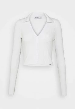 Hollister Co. SLIM BUTTON - Strickjacke - White | Damen -Hollister Co Verkäufe 2022 63a7d11b72b74b91b86ec26444a90c5e