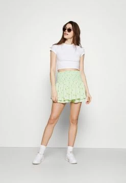 Hollister Co. FLIRTY SMOCKED SKORT - Minirock - Green | Damen -Hollister Co Verkäufe 2022 63efc5d5fb924533afd337e50df748d8