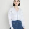 Hollister Co. EASY CROP CARDI - Strickjacke - Light Blue | Damen