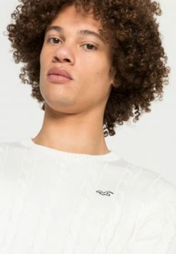 Hollister Co. CABLE - Strickpullover - Cream | Herren -Hollister Co Verkäufe 2022 668b52b5f93f45a893123cbbd162c1c5