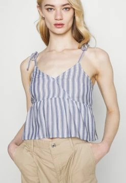 Hollister Co. Top - Blue/white | Damen -Hollister Co Verkäufe 2022 66c2476c83e14aebbded8145227b90e3