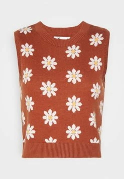 Hollister Co. VEST UPDATE - Strickpullover - Brown | Damen