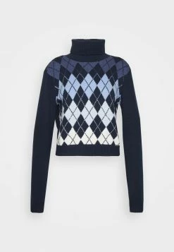 Hollister Co. COZY FABBA TURTLENECK - Strickpullover - Navy | Damen -Hollister Co Verkäufe 2022 686a9467f95f43b5aac79c6d889800f1