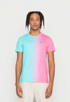 Hollister Co. CREW ICON OMBRE UNISEX - T-Shirt Print - Blue/pink