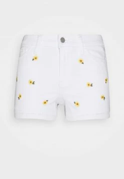 Hollister Co. CLEAN DAISY ROLL - Jeans Shorts - White | Damen -Hollister Co Verkäufe 2022 6a4cf12e6c0e477f82792ef033253ff6