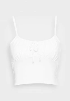 Hollister Co. BARE RUCHED BUST - Top - Bright White | Damen -Hollister Co Verkäufe 2022 6a7c8b419ac14187bae641d82a8f24bd