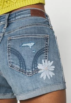 Hollister Co. PAINTED DAISY - Jeans Shorts - Blue Denim | Damen -Hollister Co Verkäufe 2022 6ac17e371cc04b5daaf3411d9cf92f14