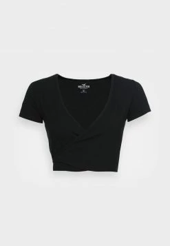 Hollister Co. SPACE DYE WRAP - T-Shirt Basic - Black | Damen -Hollister Co Verkäufe 2022 6b8c129df2c04a7f8407d37d73c2720b