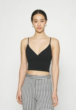 Hollister Co. WRAP CAMI TRIFECTA - Top - Black | Damen