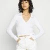 Hollister Co. SLIM BUTTON - Strickjacke - White | Damen -Hollister Co Verkäufe 2022 6dbbc3a763b7467d8ae8fe1b1f345ceb