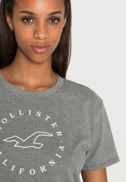 Hollister Co. SPLICED TEE - T-Shirt Print - Grey | Damen -Hollister Co Verkäufe 2022 6dd1ec114b974880b8f0e227df2bba7d