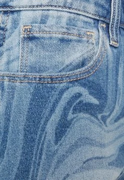 Hollister Co. CURVY MARBLE MOM - Jeans Straight Leg - Blue Denim | Damen -Hollister Co Verkäufe 2022 6e28c2c53f2e4811b7f0323d644a748f