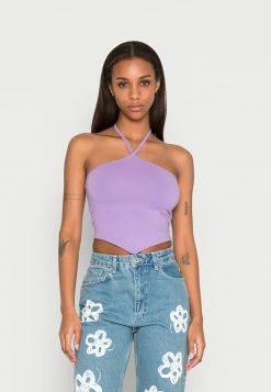 Hollister Co. BARE POINT HALTER - Top - Chalk Violet | Damen