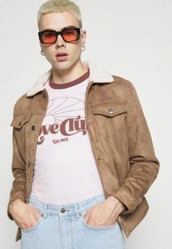 Hollister Co. LINED TRUCKER - Übergangsjacke - Suede Brown | Herren -Hollister Co Verkäufe 2022 6f4293dfe8114d8095b10d4c2ce113cc