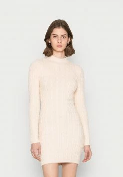 Hollister Co. WEBEX MINI CABLE SWEATER DRESS - Strickkleid - Whisper Pink | Damen