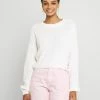 Hollister Co. EASY CREW - Strickpullover - White | Damen