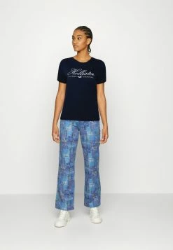 Hollister Co. T-Shirt Print - Navy | Damen -Hollister Co Verkäufe 2022 740ddee49ed04b19a77a4d7d655b4532