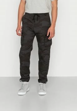 Hollister Co. COZY LINED UTILITY - Stoffhose - Black | Herren