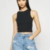 Hollister Co. HIGH NECK BOYTANK - Top - Black | Damen