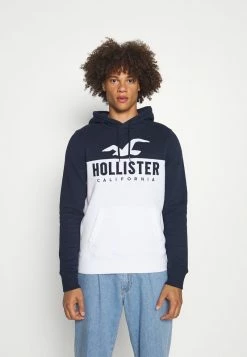 Hollister Co. TECH LOGO SPLICE - Sweatshirt - White/navy | Herren