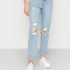 Hollister Co. KNEE MOM - Jeans Straight Leg - Blue Denim | Damen