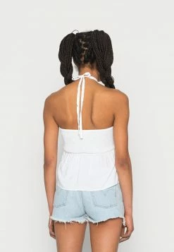 Hollister Co. BARE HALTER WOVEN - Top - Bright White | Damen -Hollister Co Verkäufe 2022 7aef42e14ab1486ba621759bde3933da