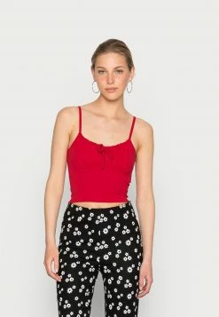 Hollister Co. BARE RUCHED BUST - Top - Jester Red | Damen