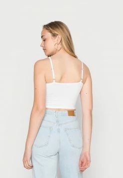 Hollister Co. BARE RUCHED BUST SEAMED WAIST - Top - Bright White | Damen -Hollister Co Verkäufe 2022 807e6a67f98c4b828b574dd31f626cc1