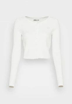 Hollister Co. ICON CROP CARDIGAN SOLIDS - Strickjacke - White | Damen -Hollister Co Verkäufe 2022 83149bbe3dbc4c5fb182c2742181e236