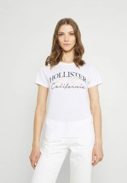 Hollister Co. T-Shirt Basic - White | Damen